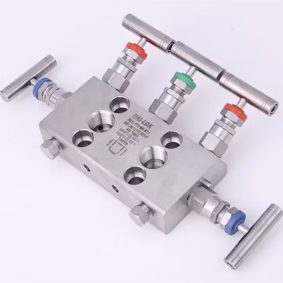 高圧および高温一体型ステンレス鋼 2 方バルブ マニホールド