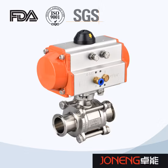 ステンレス製衛生的高圧サニタリー 3 個入りカプセル化ボールバルブ (JN)